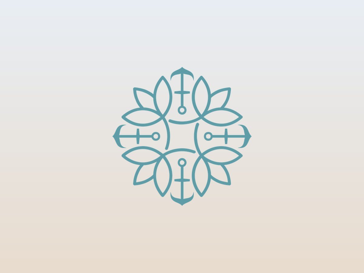 Anchored Counseling lotus and anchor emblem