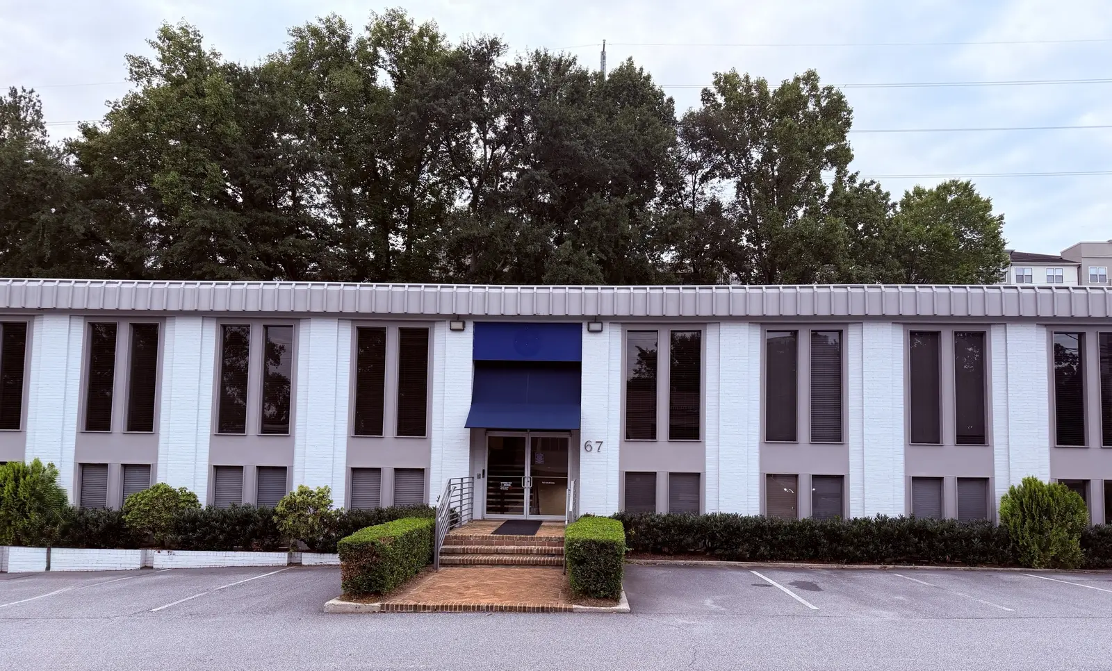 Office building at 67 Peachtree Park Dr NE, Atlanta — home of Anchored Counseling Services, Suite 102
